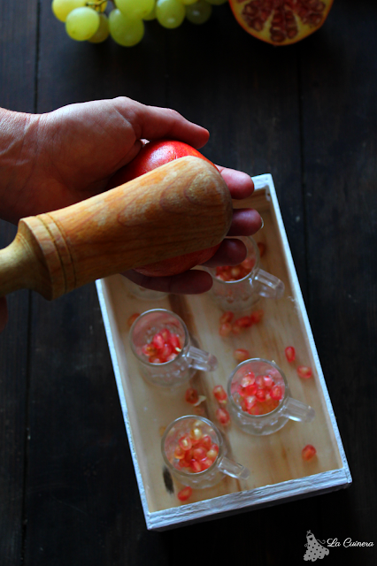chupitos de tequila y granada una muy buena idea para fin de año