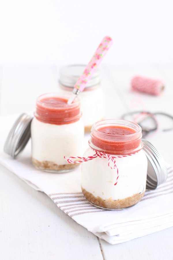 Cheesecake de ruibarbo y fresa Cheesecake de ruibarbo y fresa