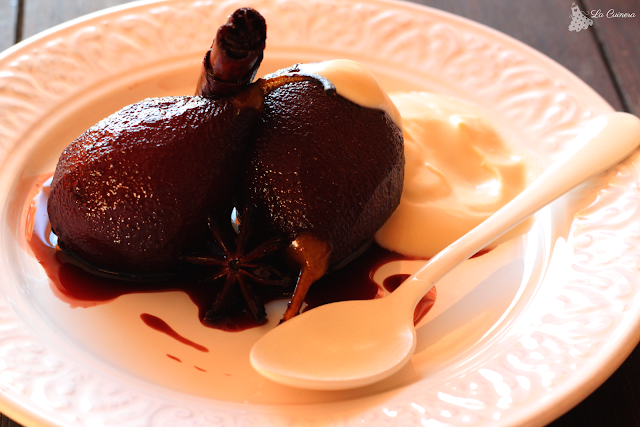 peras al vino con crema de mascarpone flameada como hacer unas ricas peras al vino